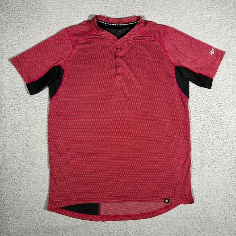 Canari Jersey Mens Medium Red Cycling MTB Performance Racing Stretch Logo Pocket